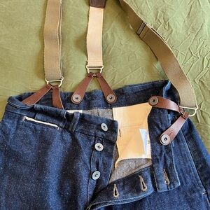 Nigel Cobourn Selvedge Denim w/Suspenders